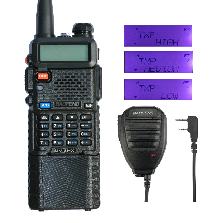 Baofeng UV-8HX 8 w 워키 토키 ver BFP3-23 듀얼 밴드 baofeng 5r ptt cb 라디오 128ch 휴대용 햄 라디오 UV-5R comunicador